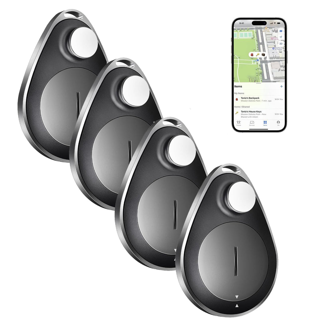 GPS-spårare för barn hundnycklar, dold GPS-spårare med säkerhetsnålar fungerar med Apple Hitta min (endast iOS) IP67 vattentät lämplig för barn, äldre, husdjur, ryggsäck, bagage (4)