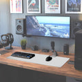Sidorenko XXL Gaming Mouse Pad - 900 x 400 mm - kantfria kanter - halkfri - XXL förlängd musmatta - skrivbordsunderlägg - speciell yta förbättrar snabbhet och precision - vit