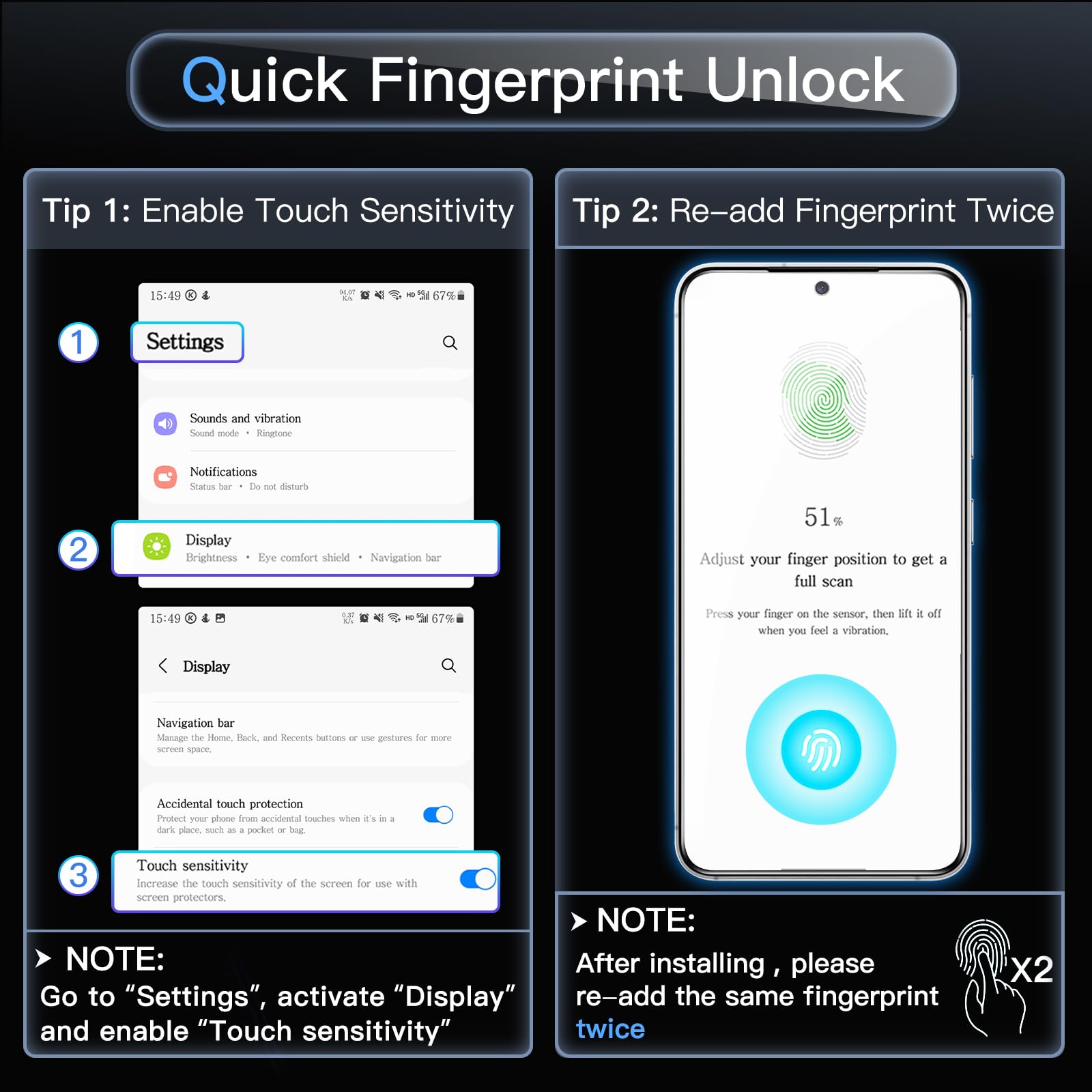 JETech Skärmskydd för Samsung Galaxy S26, Flexibel TPU-Film med Enkel Installationsbricka, Fingeravtrycks-ID Kompatibel, HD Klar, 3-Paket