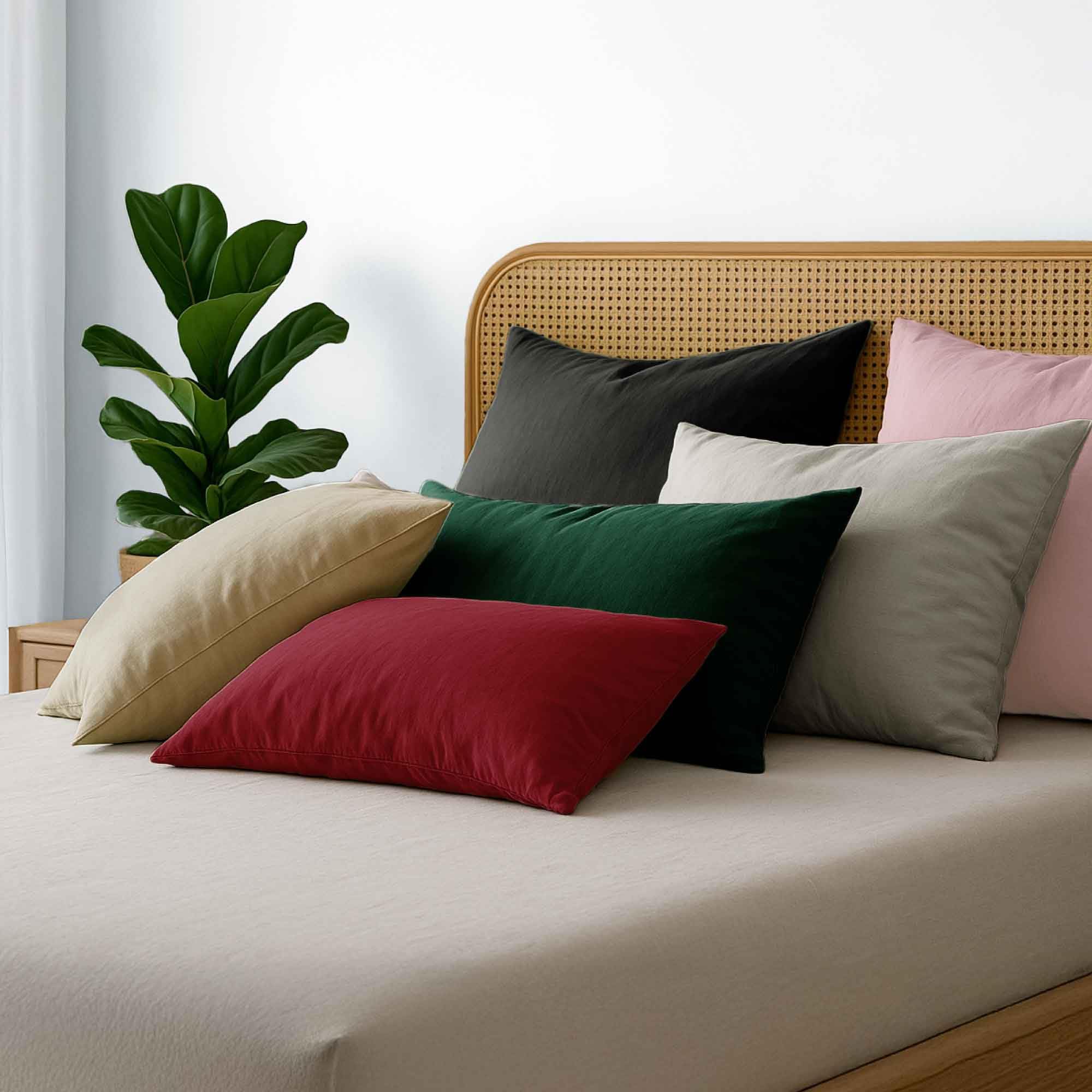 Dreamzie - Kuddfodral 30x50 Renforcé Bomull (Set om 2) - Anthracite - Tätt vävd med 57 trådar/cm² - Kudde 30 x 50 cm - Oeko Tex-certifierad