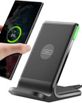 INIU Trådlöst Laddningsstativ, 15W Snabb Laddning, Induktiv Laddningsstation med Självinduktiv LED, Trådlös Laddare för iPhone 17 16 15 14 13 12 Pro Max XR Samsung S24 S23 Google Pixel