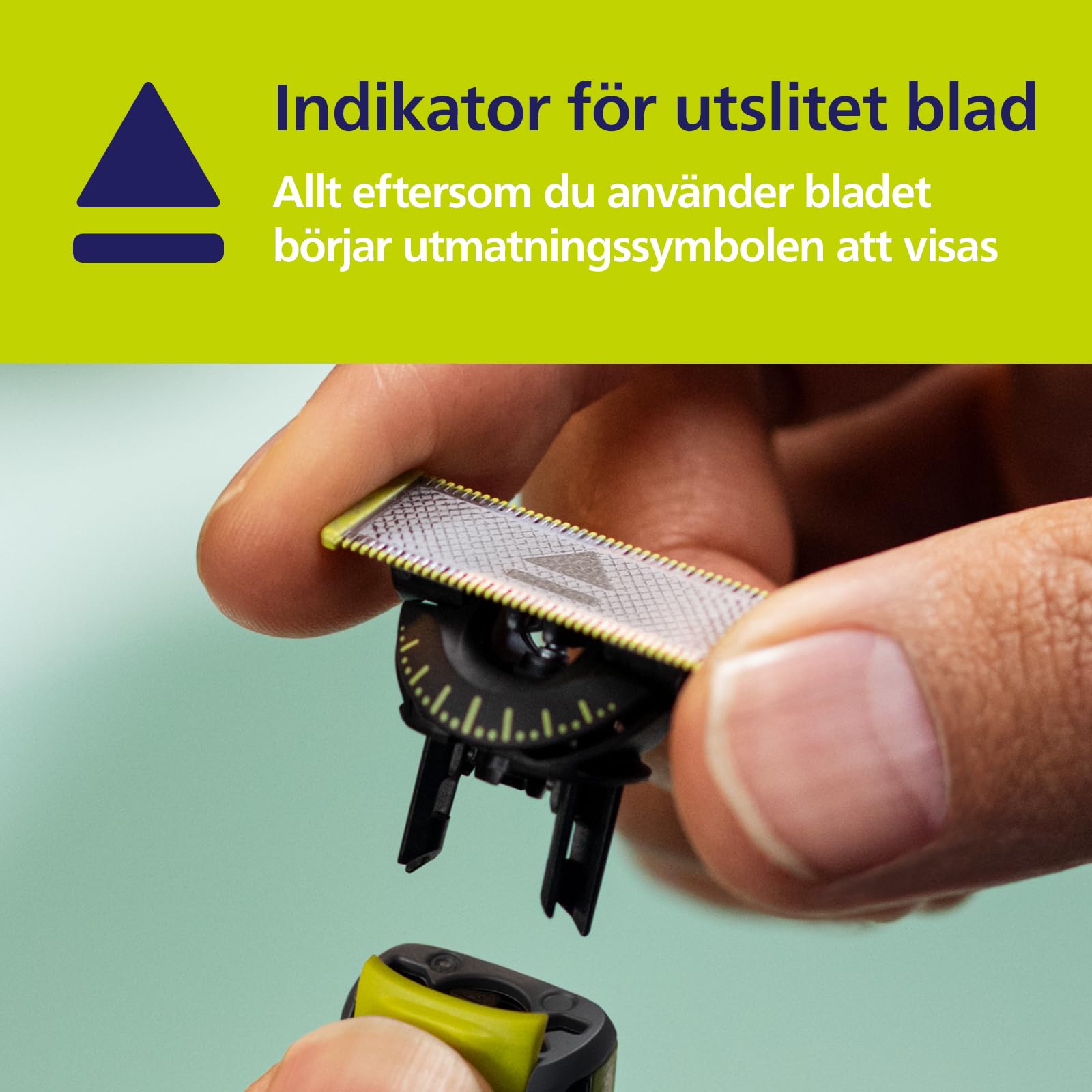 Philips OneBlade Original 360-rakblad för alla OneBlade- och OneBlade Pro-modeller, 4-pack (modell QP440/50)
