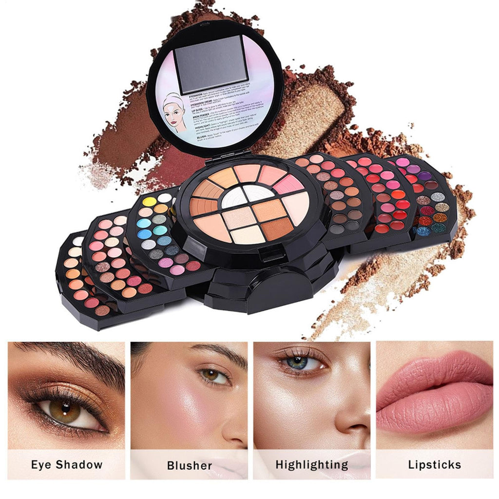 110 Färger Makeup Palette, Makeup Kit For Women Full Kit | 110 färger Professionell smink för kvinnor - Natural Color Make Up Bundle inkluderade ögonskugga Glitter Lipstick concealer Eye