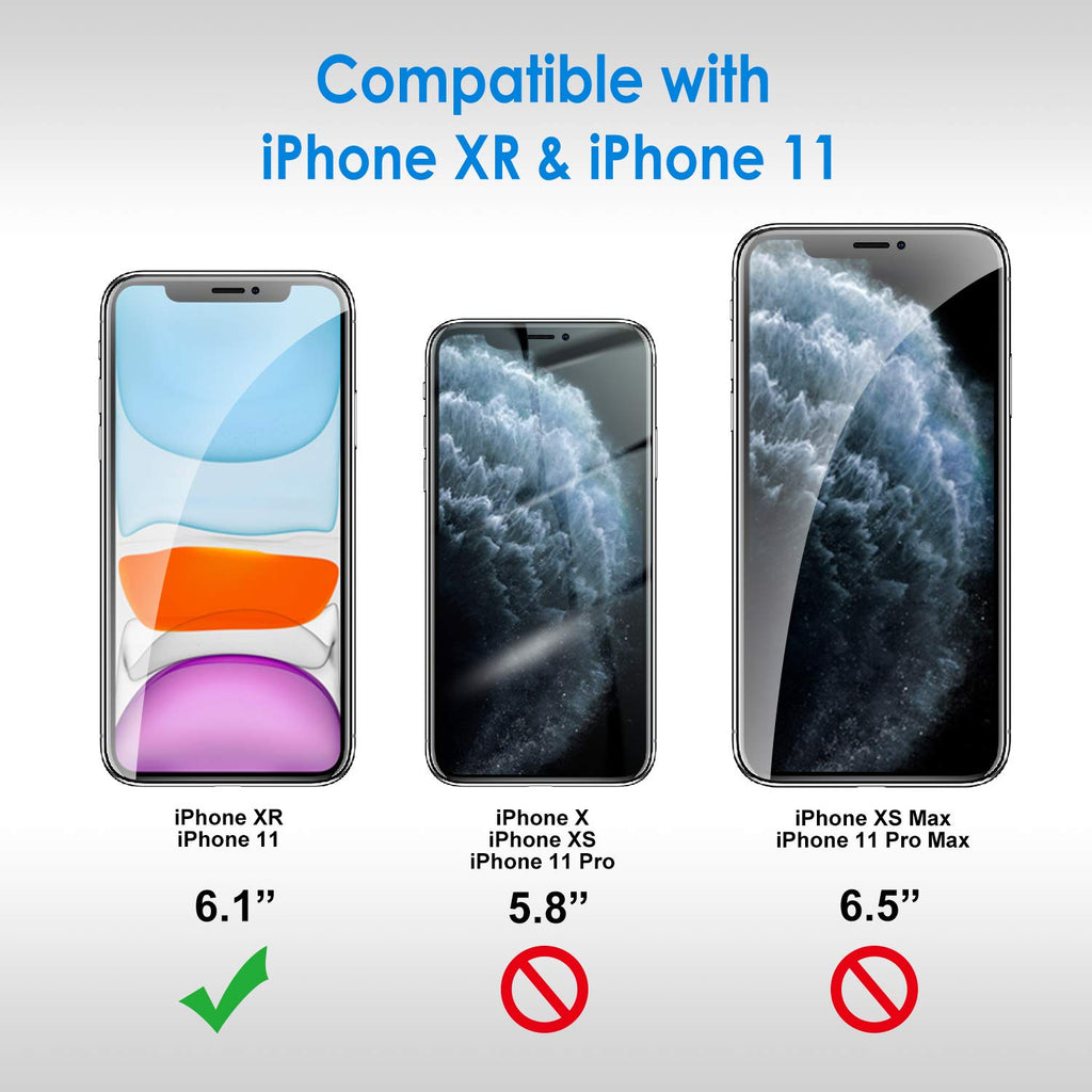 JETech Skärmskydd för iPhone 11 och iPhone XR 6,1 Tum, Screen Protector Härdat Glas Film, 2-Pack