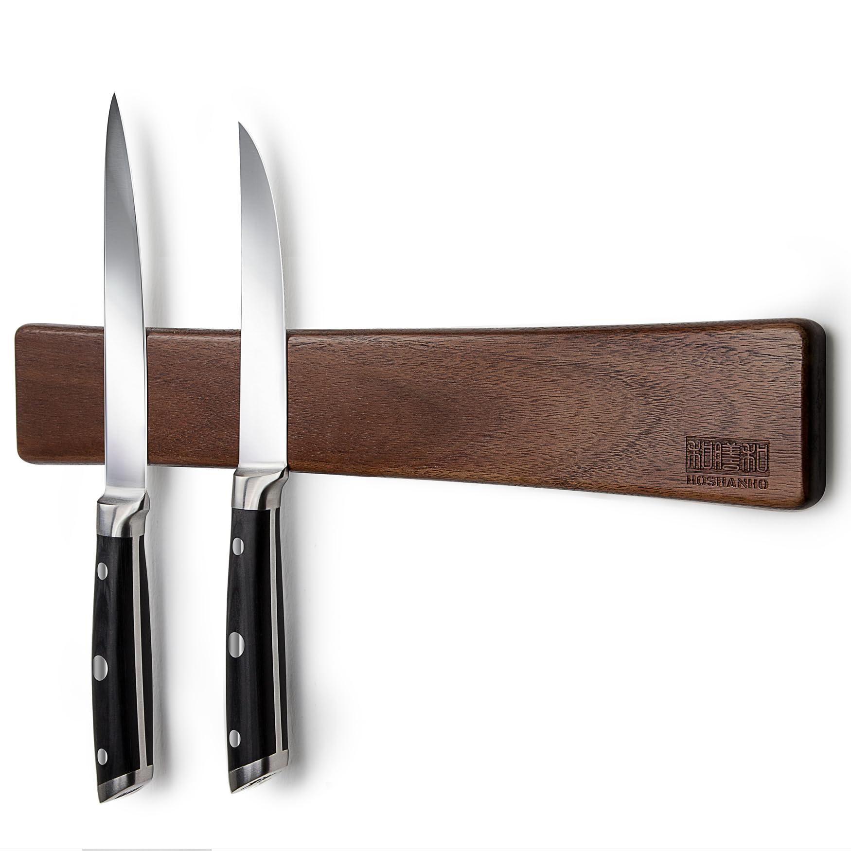 HOSHANHO Magnetisk knivställ, magnetisk knivhållare för vägg, magnetisk knivhållare träknivhållare för redskap och magnetiska verktyg för förvaring, 40cm/16in