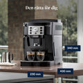 De'Longhi Magnifica S, Automatisk Kaffemaskin från Böna till Kopp, Espresso- och Cappuccinomaskin, ECAM22.110.B, Svart
