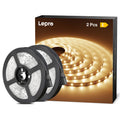 Lepro LED-remsor 12V 5m självhäftande, remsa med 300 stycken 2835 LED-lampor, 3000 Kelvin 1200 lumen varmvit DIY flexibel LED-remsa för inomhushemskök, förpackning med 2