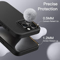 JETech Silikonskal för iPhone 15 Pro 6,1-Tums, Silky Soft Touch Skal med Hela Kroppen, Stötsäker Case (Svart)