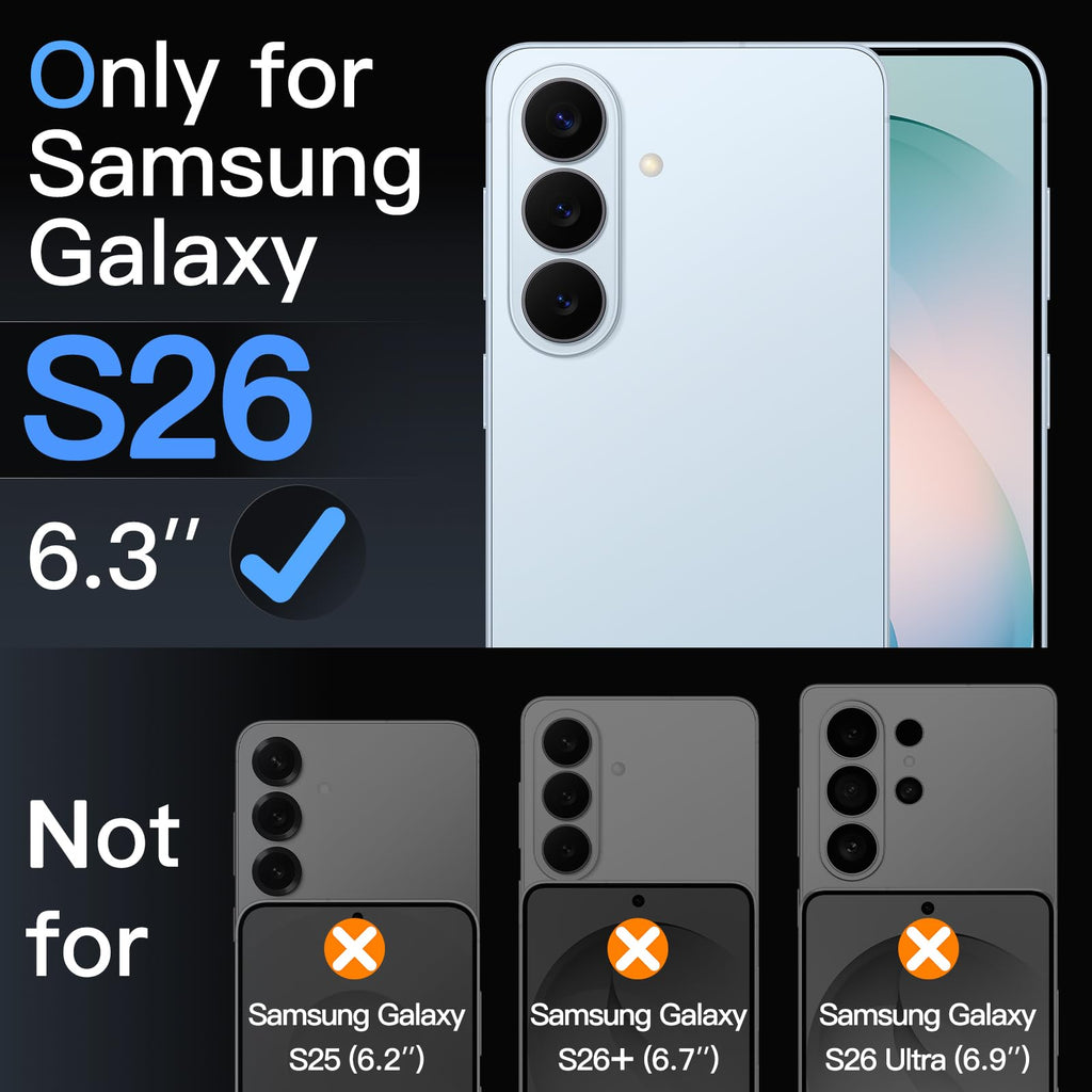 JETech Skärmskydd för Samsung Galaxy S26, Flexibel TPU-Film med Enkel Installationsbricka, Fingeravtrycks-ID Kompatibel, HD Klar, 3-Paket