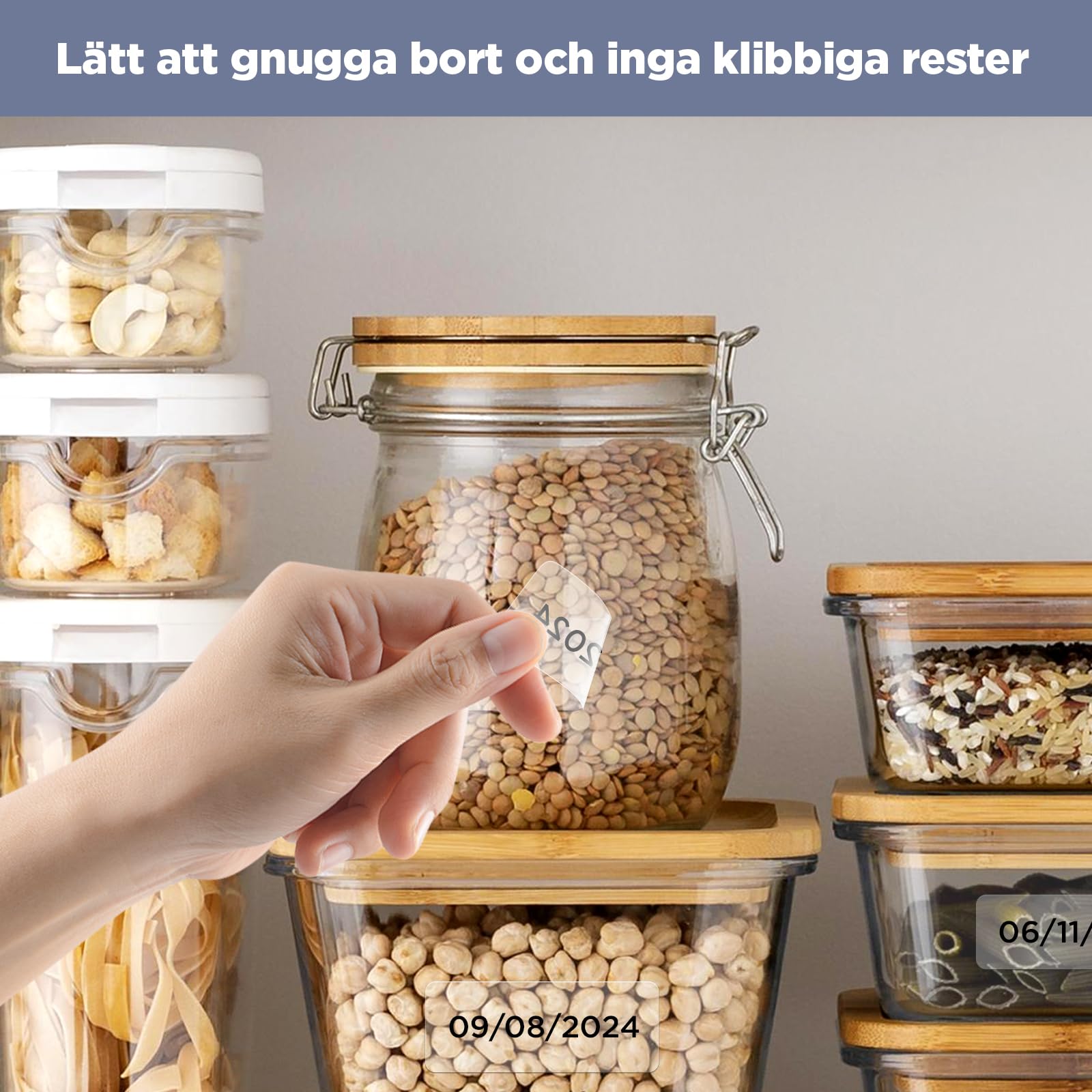 SUPVAN KATASYMBOL T50M Pro Etiketter, Termiska Självhäftande, Vattentät Etikett För Hem, Kontor Och Skola, Kompatibla Med T50M Pro, 40 mm x 30 mm, 250 St/Rull, 2 Rullar, Svart På Vit