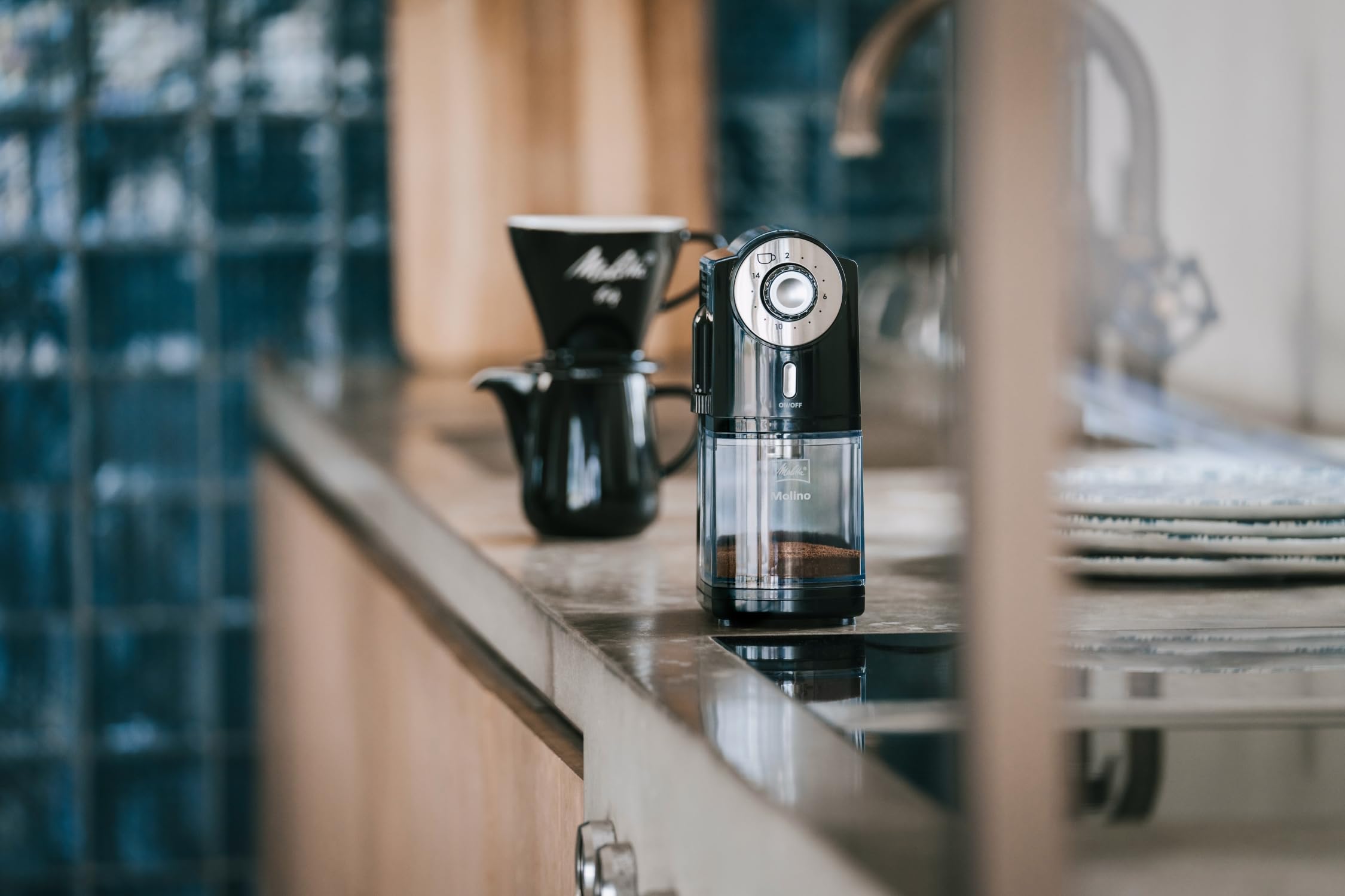 Melitta Molino elektrisk kaffekvarn 1019-02: smidig och användarvänlig kaffekvarn som ger ett perfekt färskmalet kaffe till varje tillfälle, svart