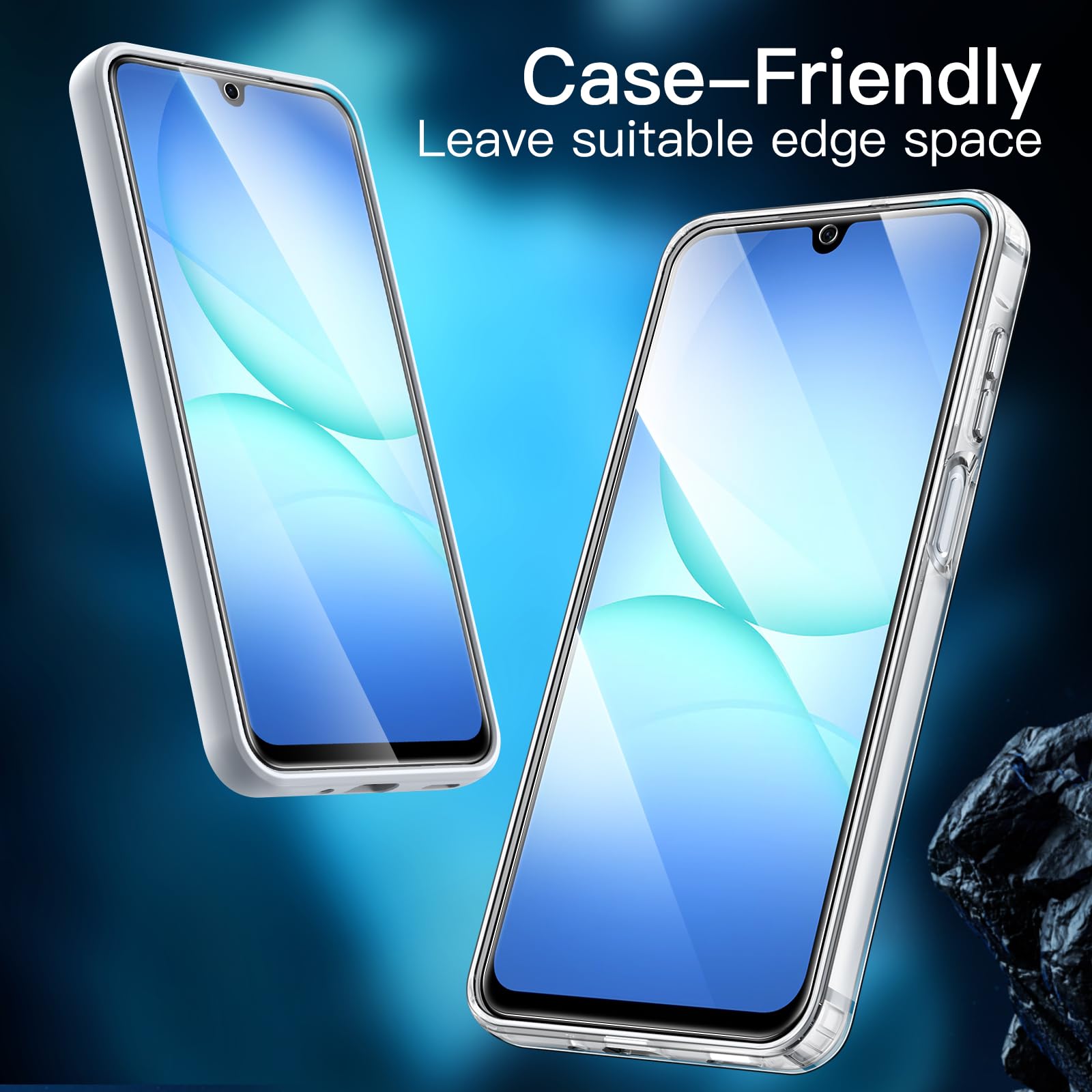 JETech Skärmskydd för Samsung Galaxy A17 5G / 4G 6,7-Tum, 9H Härdat Glasfilm, Anti-Skrapa, HD Klar, 3-Pack