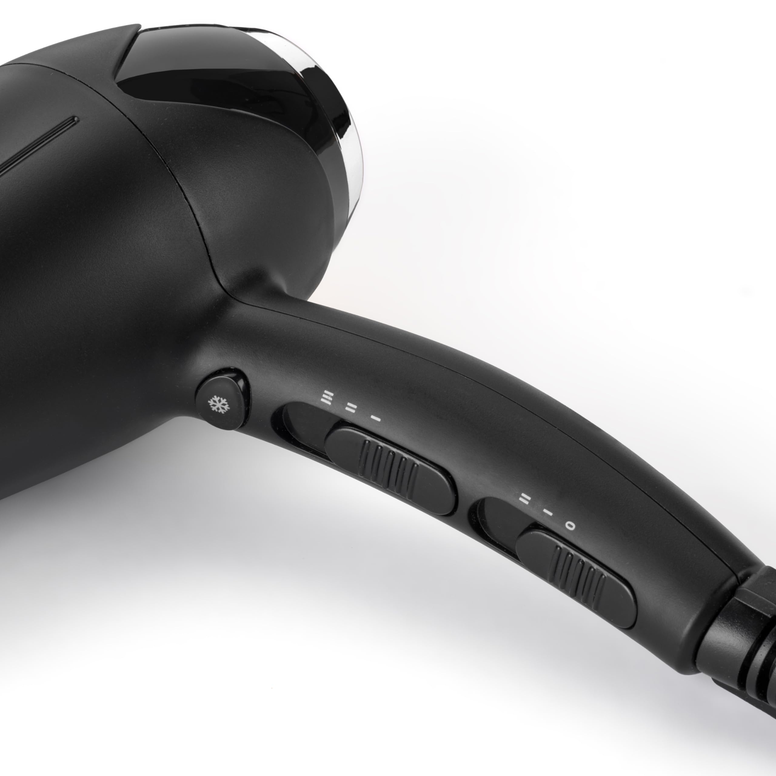 BaByliss Turbo Smooth Hårfön - 2200 W Kraftfull Hårtork, Stor Diffuser, Joniserad Frissfri Styling, 3 Värme- & 2 Hastighetsinställningar, Svart, D572DE