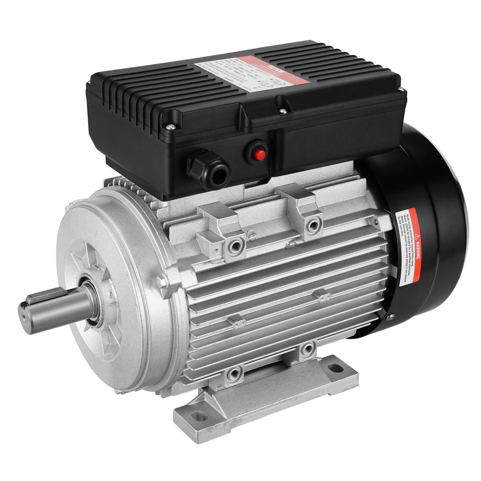VEVOR Elmotor 2,2 kW 1-fas luftkompressormotor, 2 800 varv/min, AC 220–240 V, 13,8 A, 90L ram, B3, 24 mm kopplingsaxel, CW/CCW-rotation för jordbruksmaskiner och utrustning