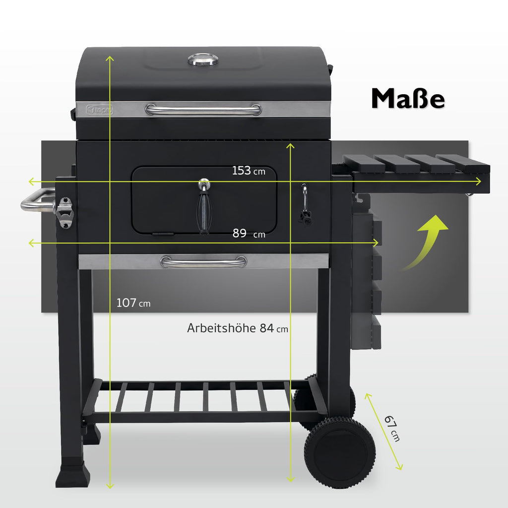 Tepro Toronto Click Charcoal BBQ Antracit/Rostfritt stål