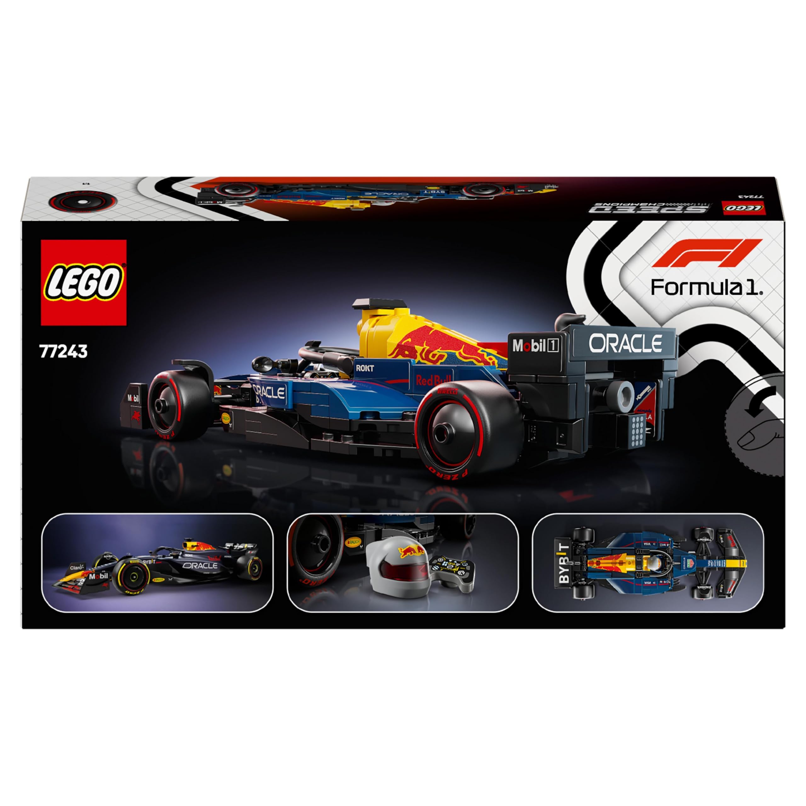 LEGO Speed Champions Oracle Red Bull Racing RB20 F1 racerbil, Byggsats för vuxna med 1 minifigur, Byggbar modell och present med Formel 1-tema att samla på 77243