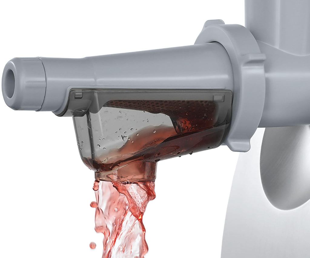 Bosch ProPower 2200W MFW68660 - Extra kraftfull köttkvarn med backningsfunktion, integrerad förvaring och överbelastningsskydd, på stadiga gummifötter, korvhorn ingår, svart