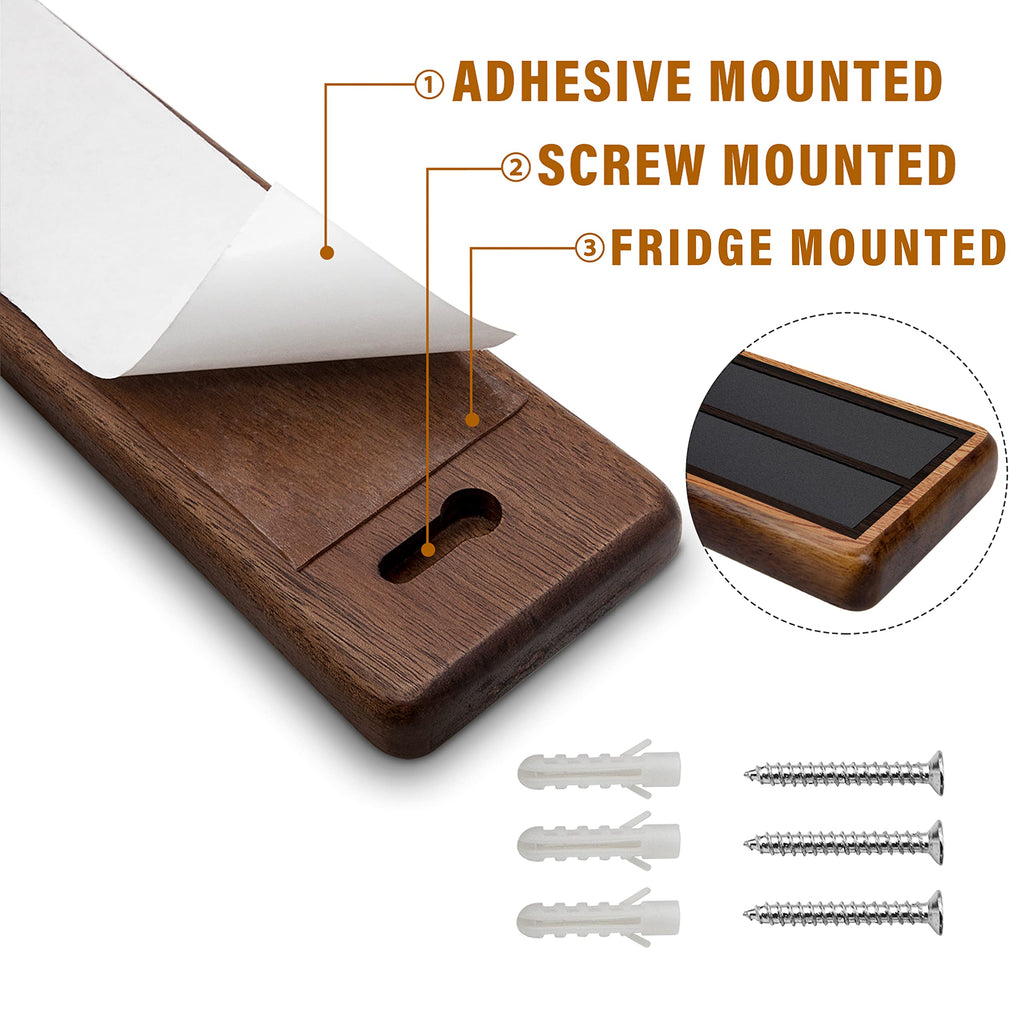 HOSHANHO Magnetisk knivställ, magnetisk knivhållare för vägg, magnetisk knivhållare träknivhållare för redskap och magnetiska verktyg för förvaring, 40cm/16in