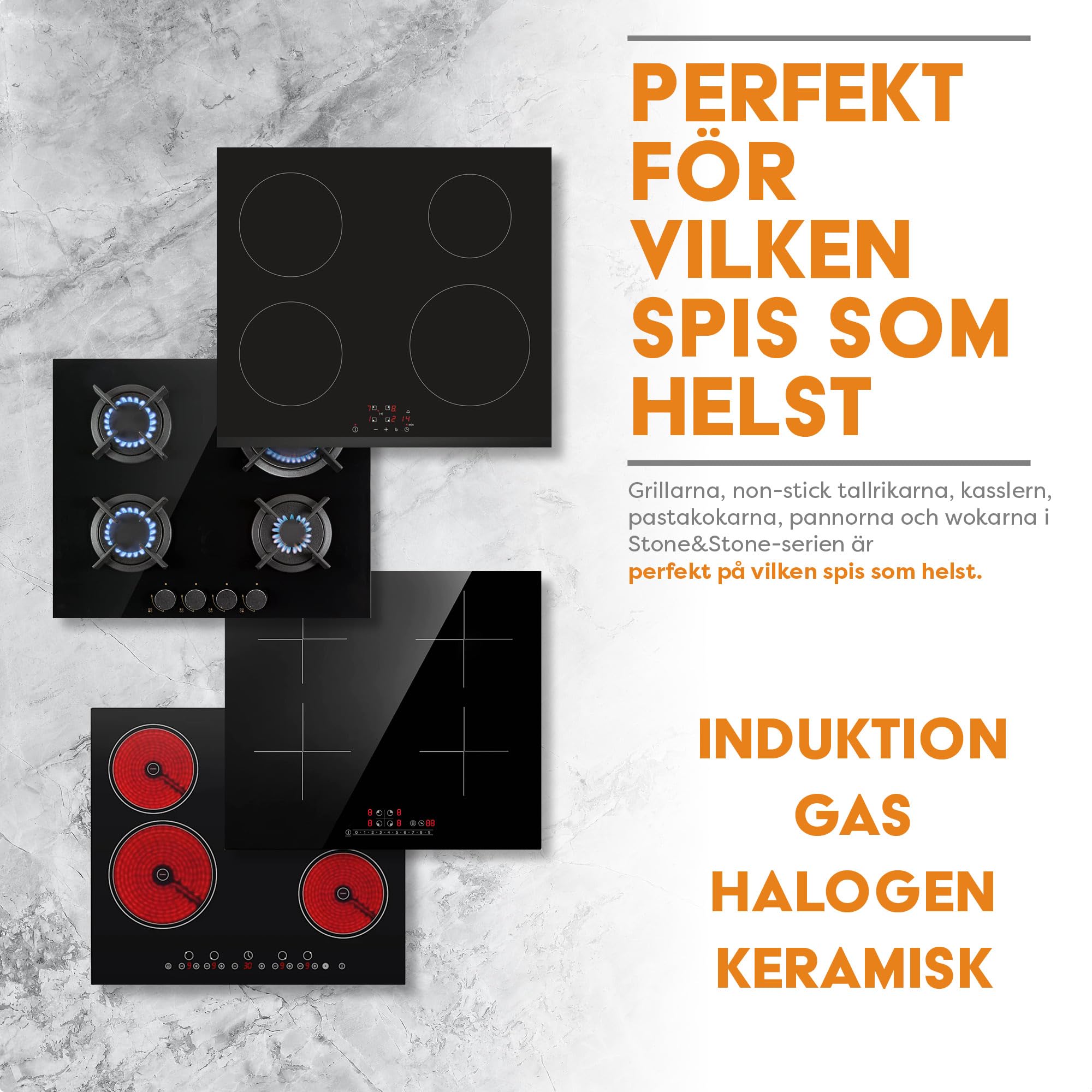 Stone&Stone Mjölkkanna 16 cm total induktion aluminium stål och sten professionell extremt nonstick utvecklad med tysk teknik sparar 50 % räkning