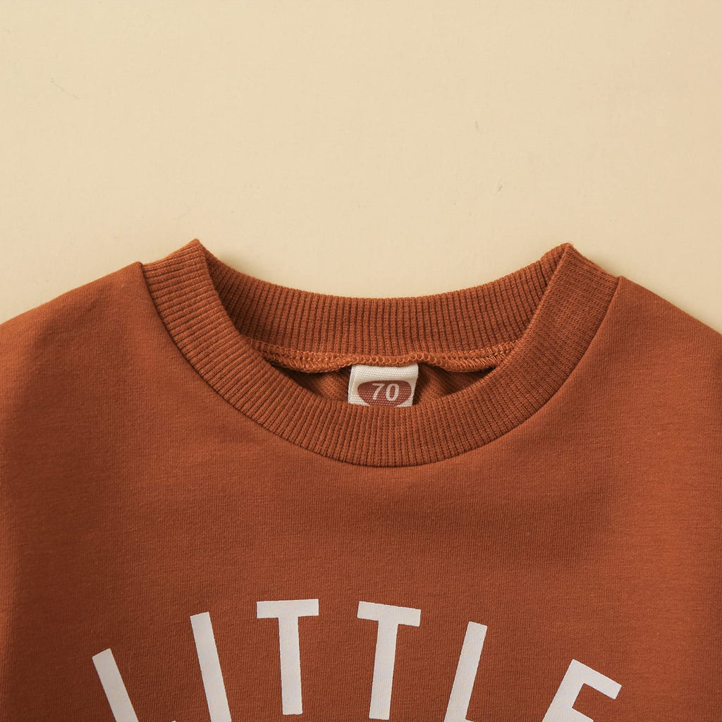 Baby Boy kläder set småbarn kläder set brev tryck tröja tröja byxor kläder baby träningsoverall långärmad T-shirt och byxor små barn