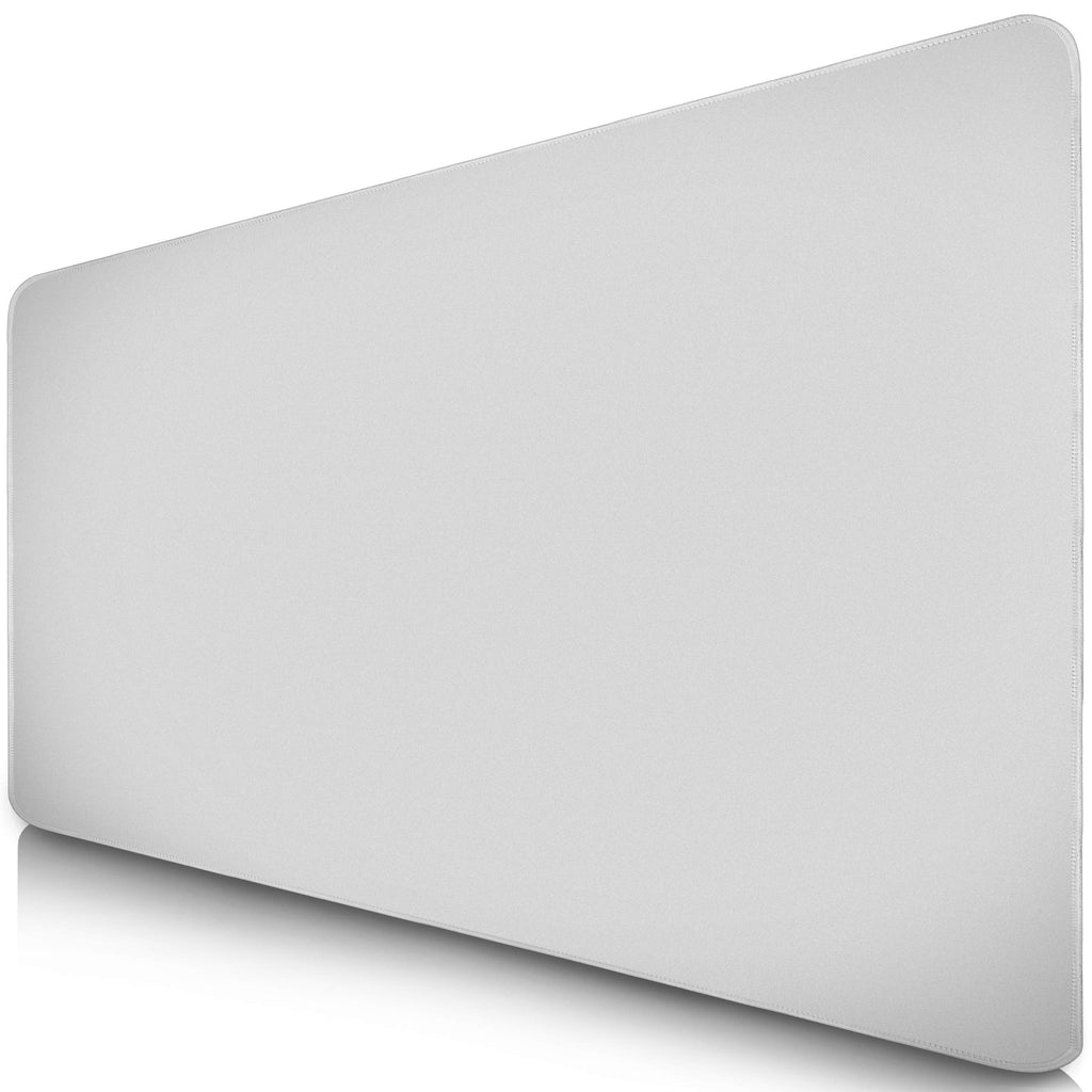 Sidorenko XXL Gaming Mouse Pad - 900 x 400 mm - kantfria kanter - halkfri - XXL förlängd musmatta - skrivbordsunderlägg - speciell yta förbättrar snabbhet och precision - vit