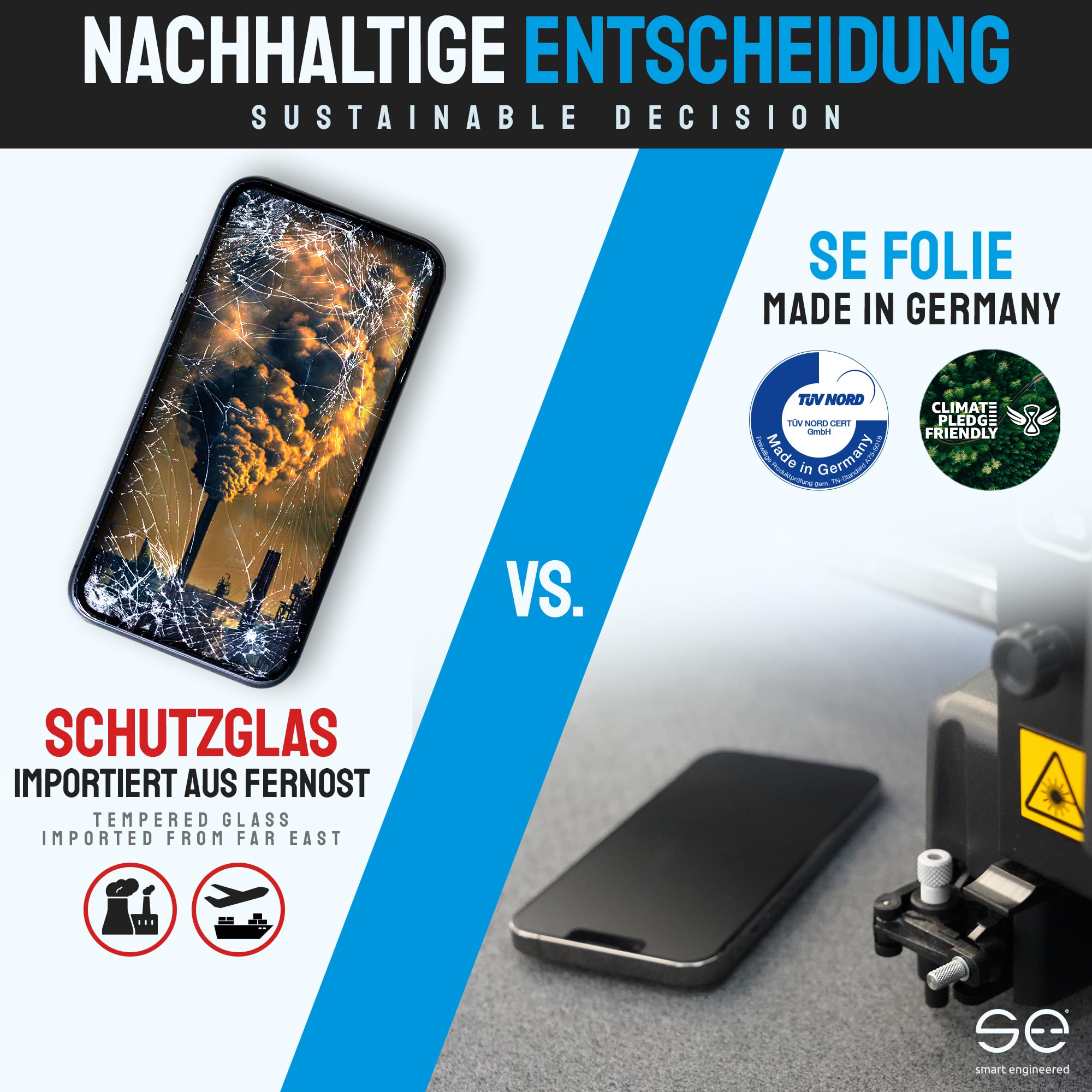 2 x 3D Skärmskydd för Samsung Galaxy S7 [smart engineered] - Skyddsfilm, transparente displayskydd, skyddsfall vänliga, perfekta utskärningar, fodralvänligt