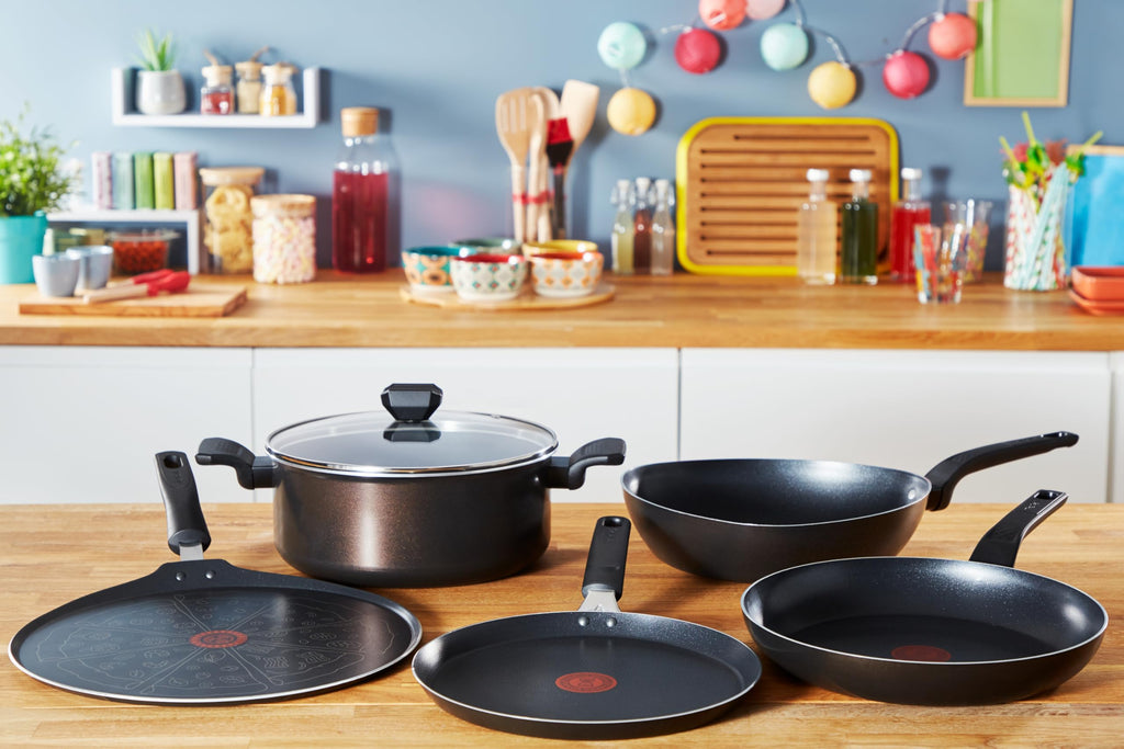 Tefal Stekpanna | EJ INDUKTION | 28 cm | Svart | Non-Stick Beläggning | Temperaturindikator Thermo-Signal | Easy Cook & Clean | B55506