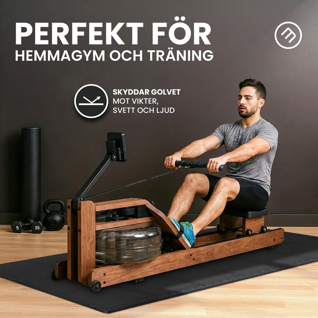 bemaxx Sammankopplande mjuka skummattor – 18 delar EVA gummikakelpussel Skyddsgolvset, ytskydd | Stora underlagsmattor - Simbassäng Gym Fitness Bodrum