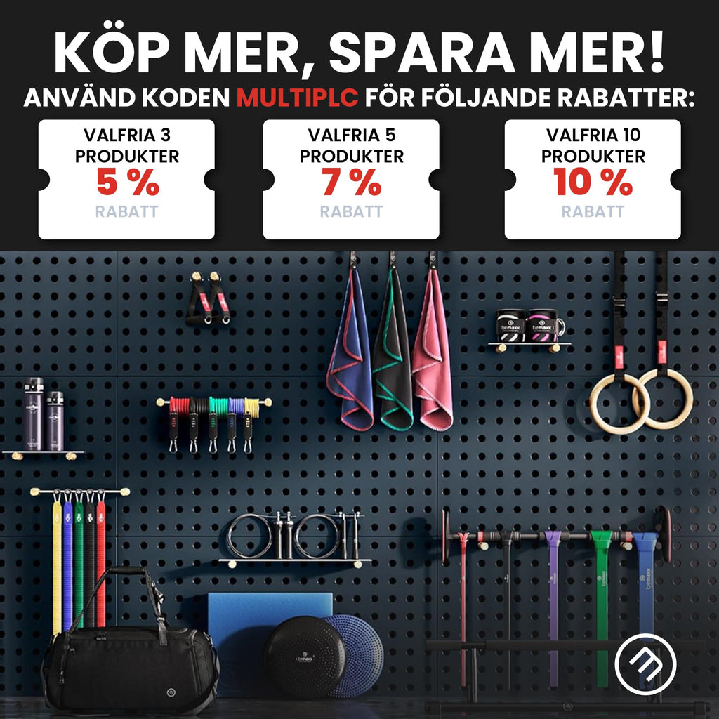 bemaxx Sammankopplande mjuka skummattor – 18 delar EVA gummikakelpussel Skyddsgolvset, ytskydd | Stora underlagsmattor - Simbassäng Gym Fitness Bodrum
