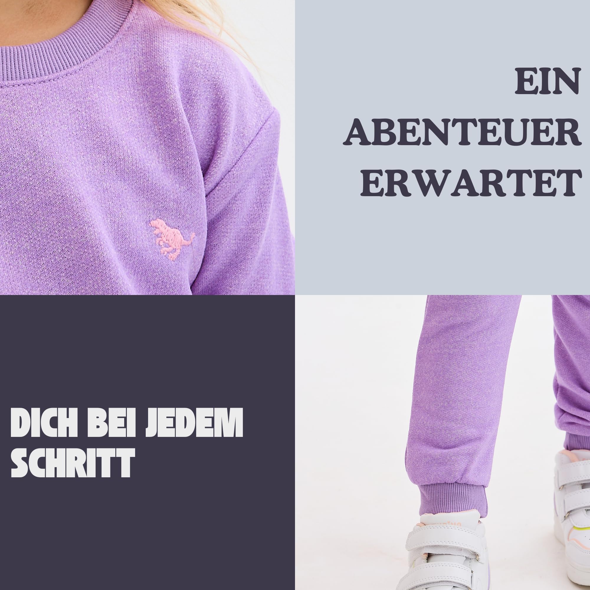 deiko Set med kläder för bebisar, unisex, 100 % bomull, outfit, barnkläder, 2-delat set med långärmad tröja och byxor med fickor