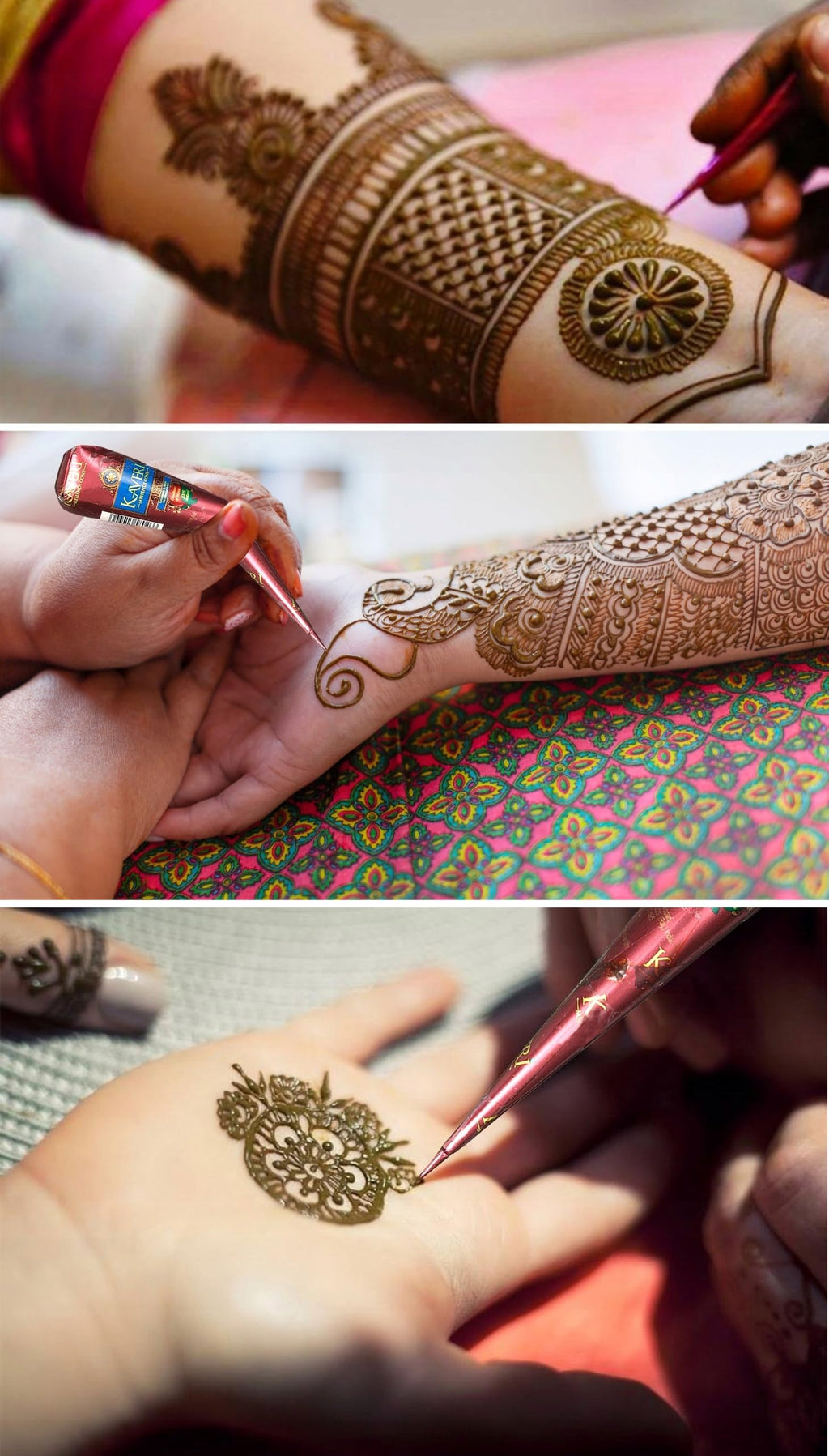 Henna Kaveri 100 % Natural Mehendi Cone 4 x 25 g, kemikaliefri, PPD-fri