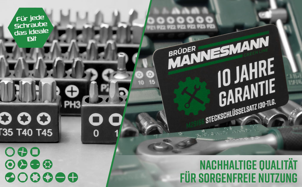 Brüder Mannesmann M29166 hylsnyckel och bitsats, 130 delar