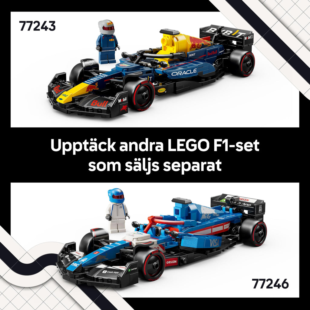 LEGO Speed Champions Oracle Red Bull Racing RB20 F1 racerbil, Byggsats för vuxna med 1 minifigur, Byggbar modell och present med Formel 1-tema att samla på 77243