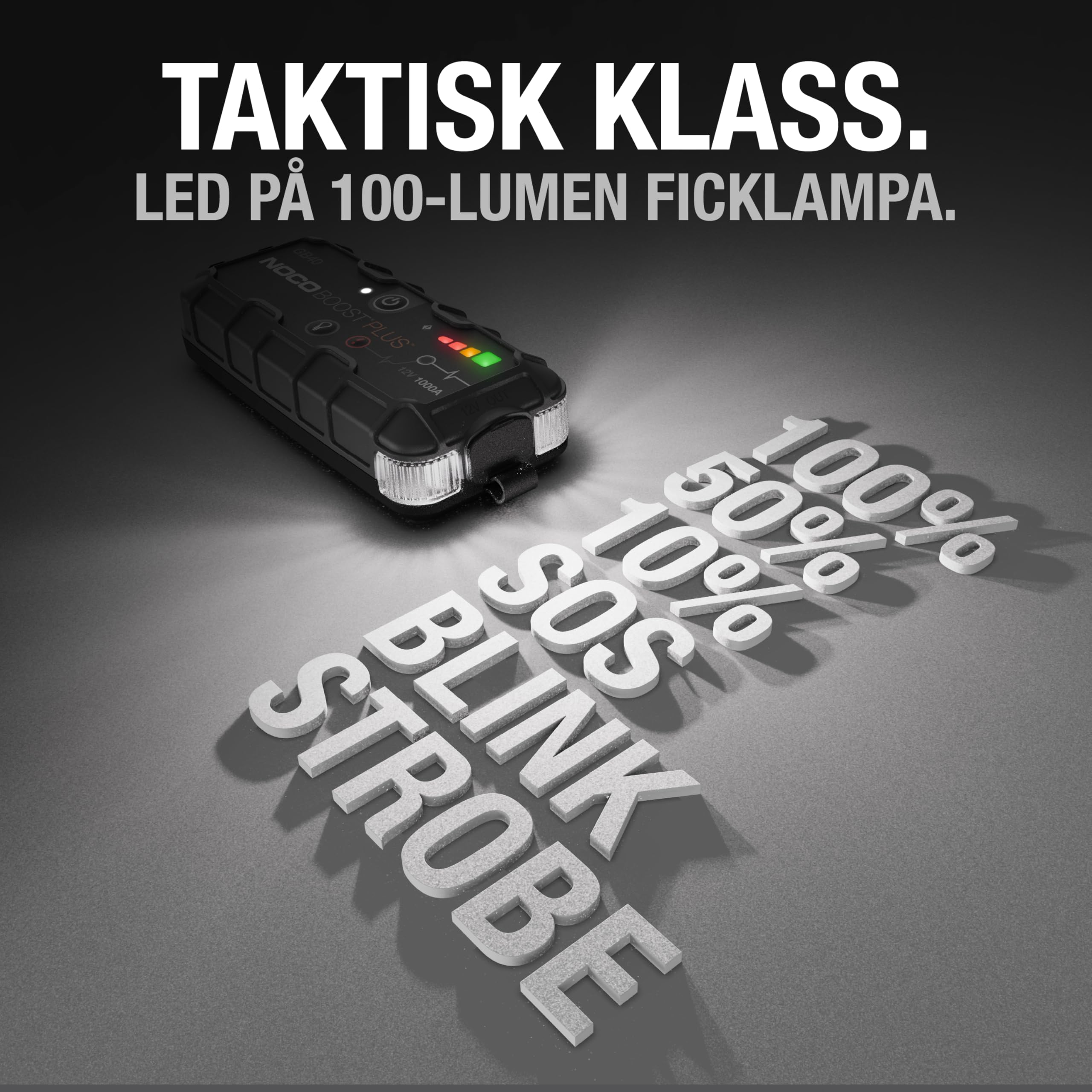 NOCO Boost Plus GB40 1000A 12V UltraSafe Litium-Starthjälp, Boosterpaket, Bil Startbooster, Bärbar Powerbank Laddare och Startkablar för Bensinmotorer upp till 6L och Dieselmotorer upp till 3L