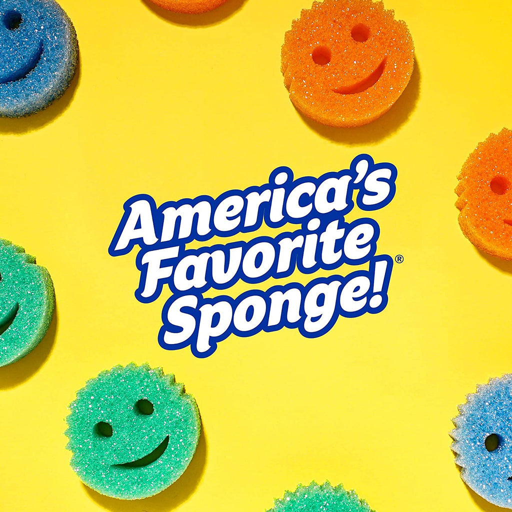 Scrub Daddy The Original Smiling Scrubbers Rengöringssvampar, Gul, Paket med 4