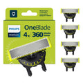 Philips OneBlade Original 360-rakblad för alla OneBlade- och OneBlade Pro-modeller, 4-pack (modell QP440/50)