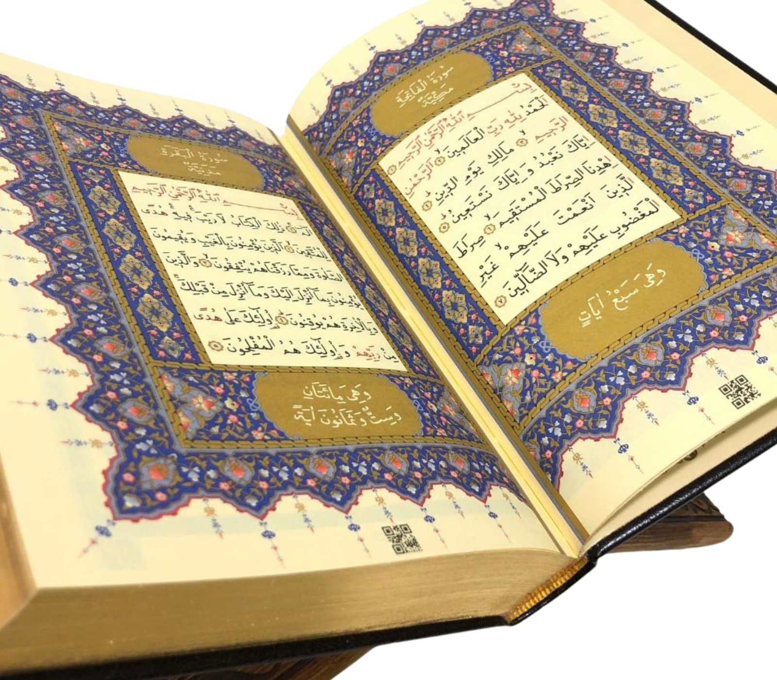 Prien Sammet Koran islam Tesbih-set, elegant bärbar låda, muslimsk heminredning med kvinnor, Qur'an, muslimsk radband för moské, bad, Umrah (guld)