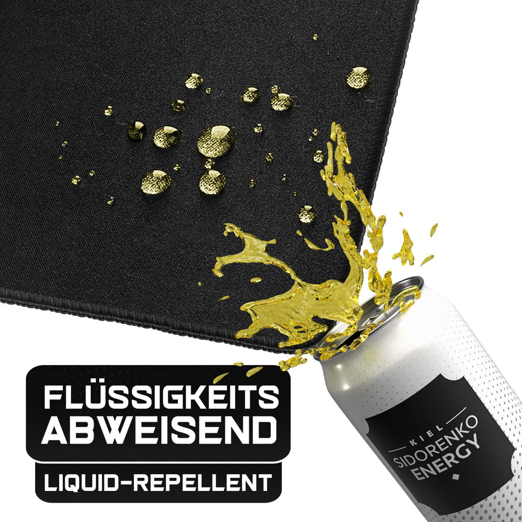 Sidorenko XXL Gaming Mouse Pad - 900 x 400 mm - kantfria kanter - halkfri - XXL förlängd musmatta - skrivbordsunderlägg - speciell yta förbättrar snabbhet och precision - vit