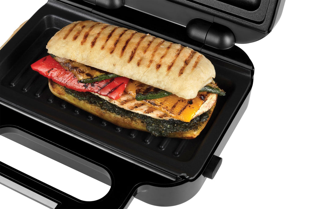 Russell Hobbs Smörgåsgrill 3-i-1 [smörgåsar, belgiska våfflor, grill] diskmaskinssäkra plattor, non-stick beläggning & extra djupa plattor, BPA-fri) 26810-56.
