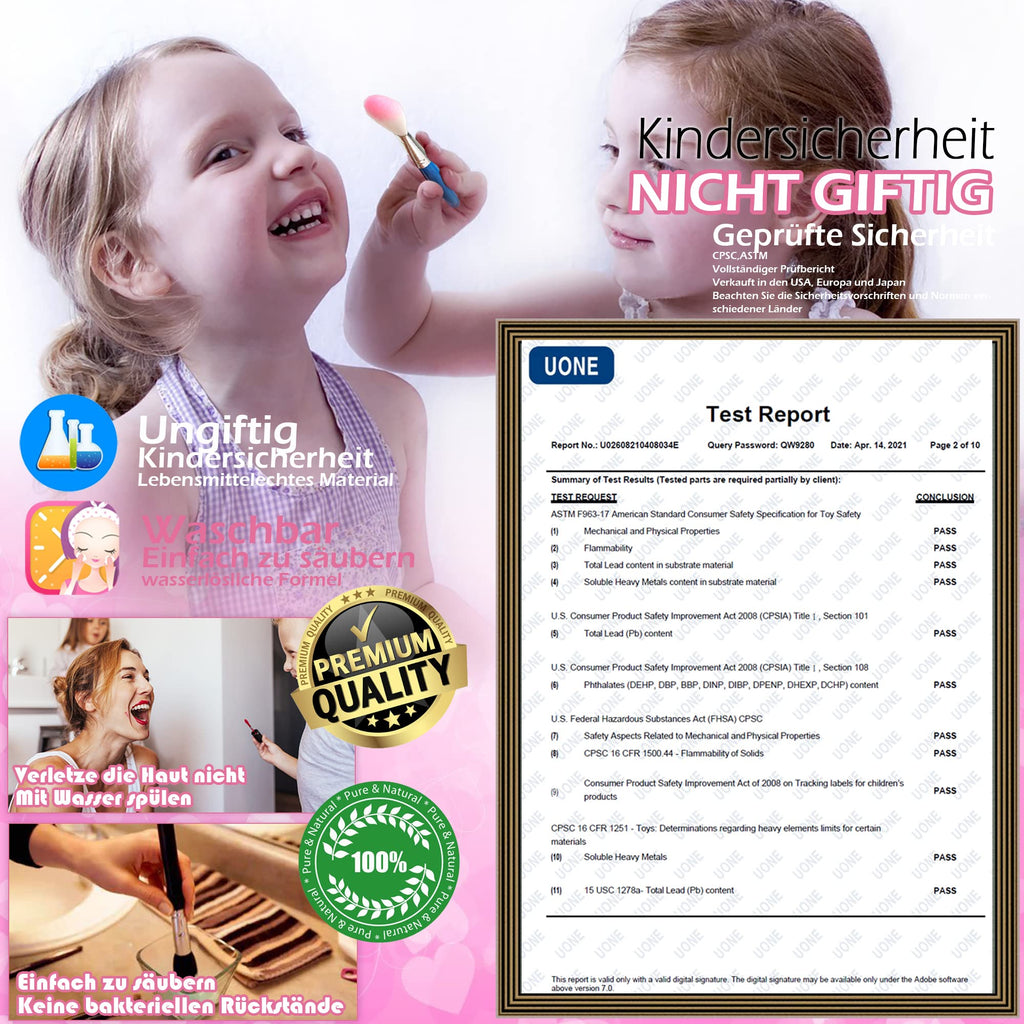 Kids Girls Makeup Set 57 Pieces Makeup Bag Toys Halloween Christmas Birthday Gifts for Girls 4 5 6 7 8 9 10-12 Years