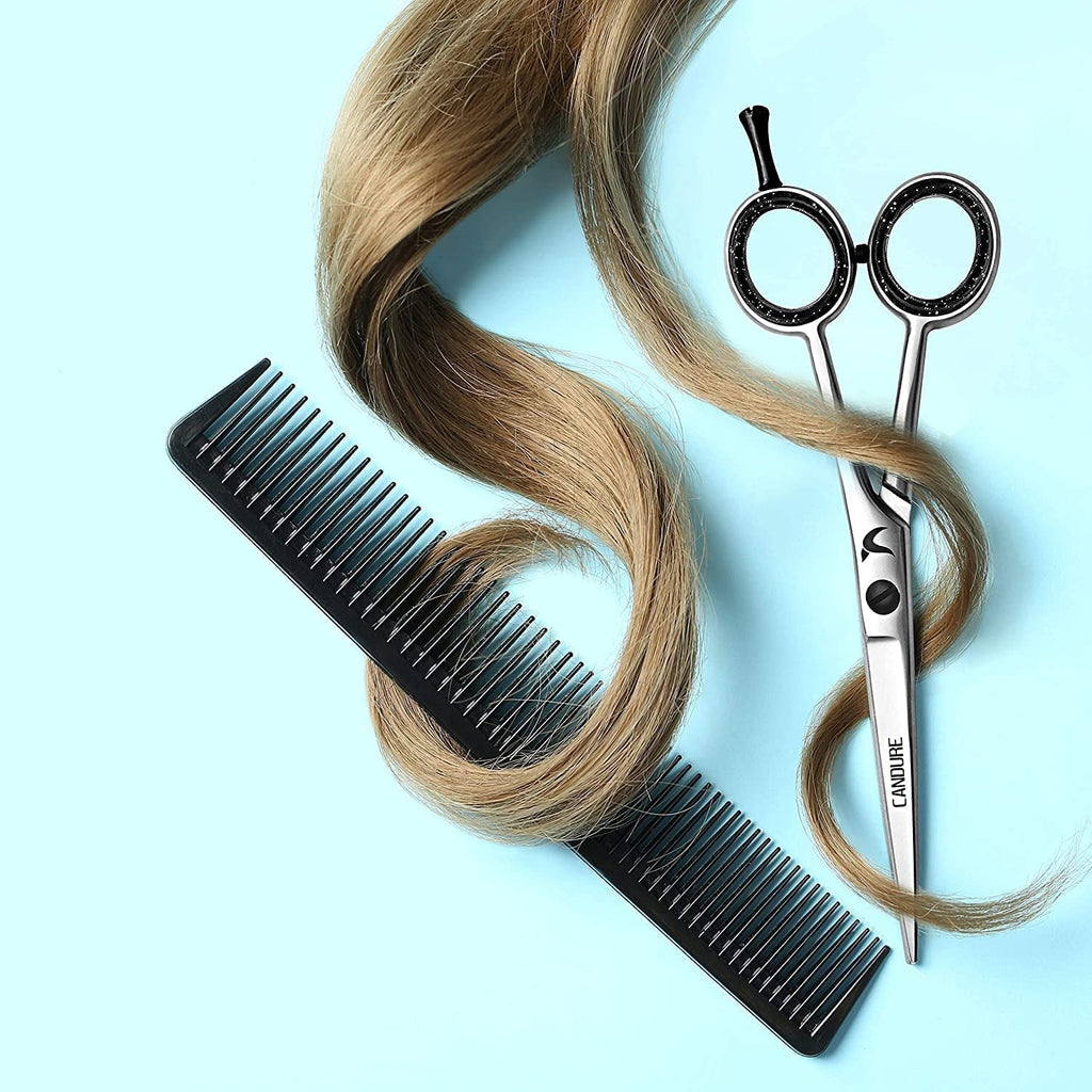 Candure Frisörsax Professionella frisörer Barberare Rostfritt stål sax Hår Skärning Saxar För Salong Barberare, Män, Kvinnor, Barn och Vuxna (Japansk)