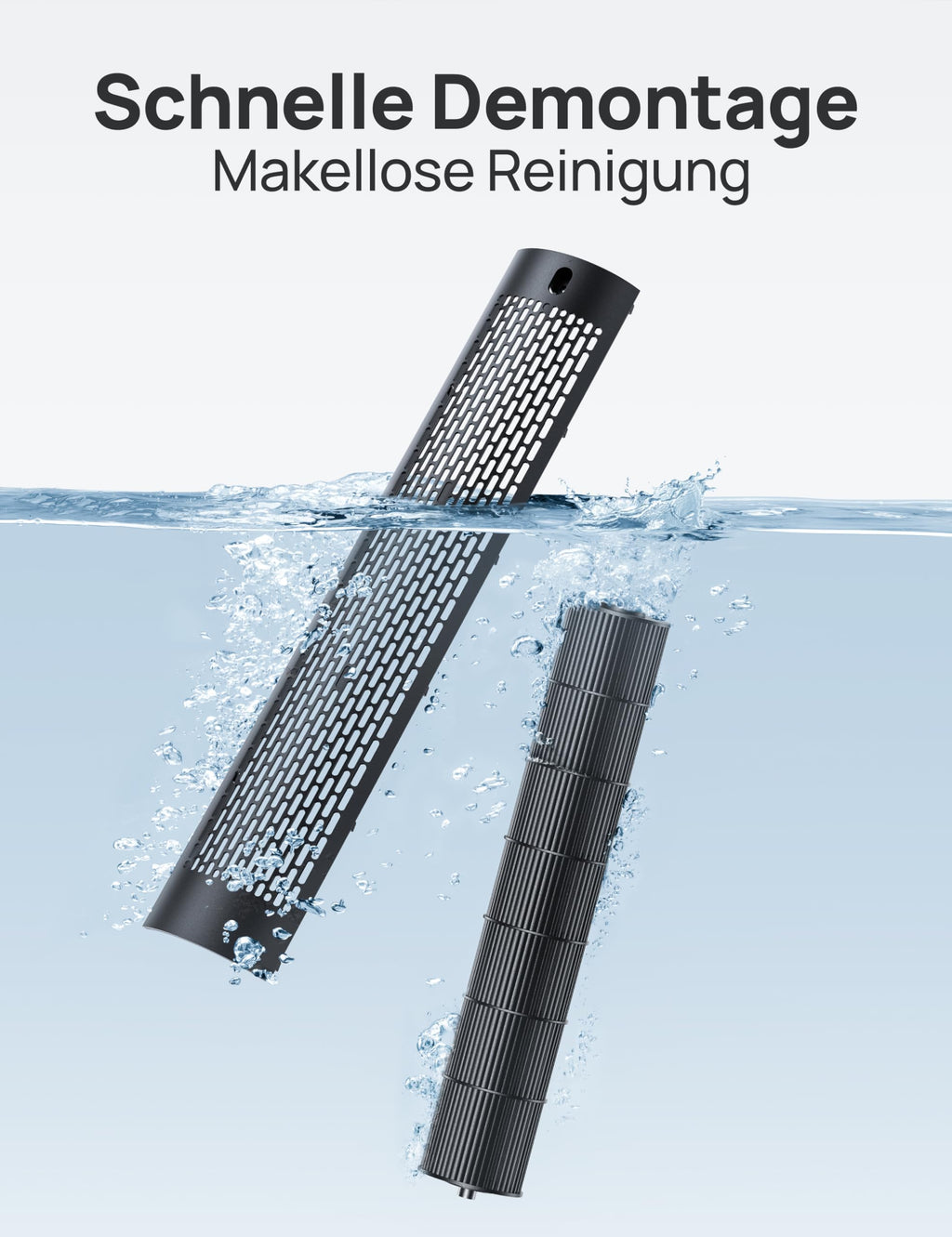 Dreo 25 dB tyst smart tornfläkt, 106 cm höjd 4 lägen 9 hastigheter max 7,9 m/s 12 h timer 90° oscillerande fläkt med fjärrkontroll röststyrning kylning, Cruiser Pro T2S,
