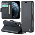 Skal för iPhone 11 Pro Case, Läderfodral Plånbok Skal, [TPU-skal] [Kortplatser] [Kickstand] stöttåligt folio flipfodral Wallet Leather Cover för iPhone 11 Pro, Svart