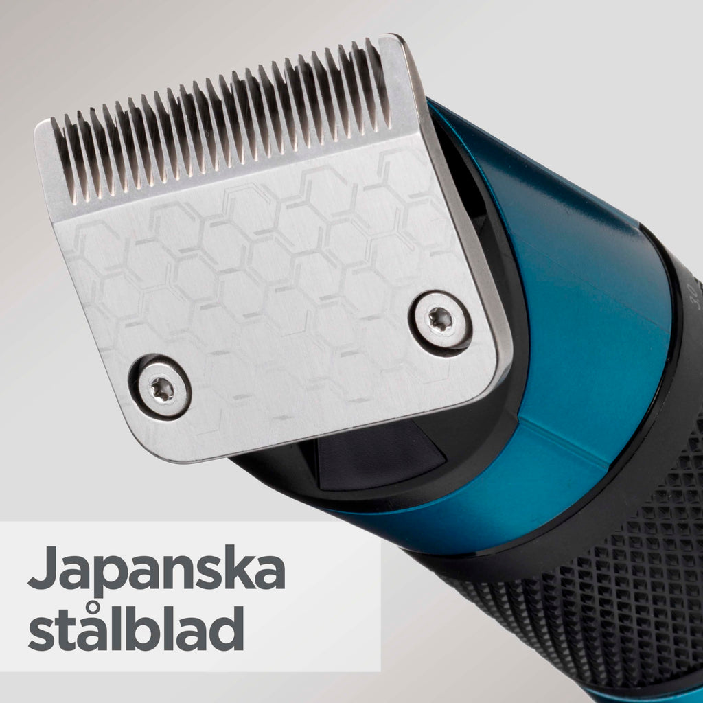 BaByliss Japanese Steel Hårklippare - Litiumbatteri, 160-Minuters Drift, 3-Timmar Fulladdning, Inkluderar Hårt Förvaringsfodral, Svart, E990E