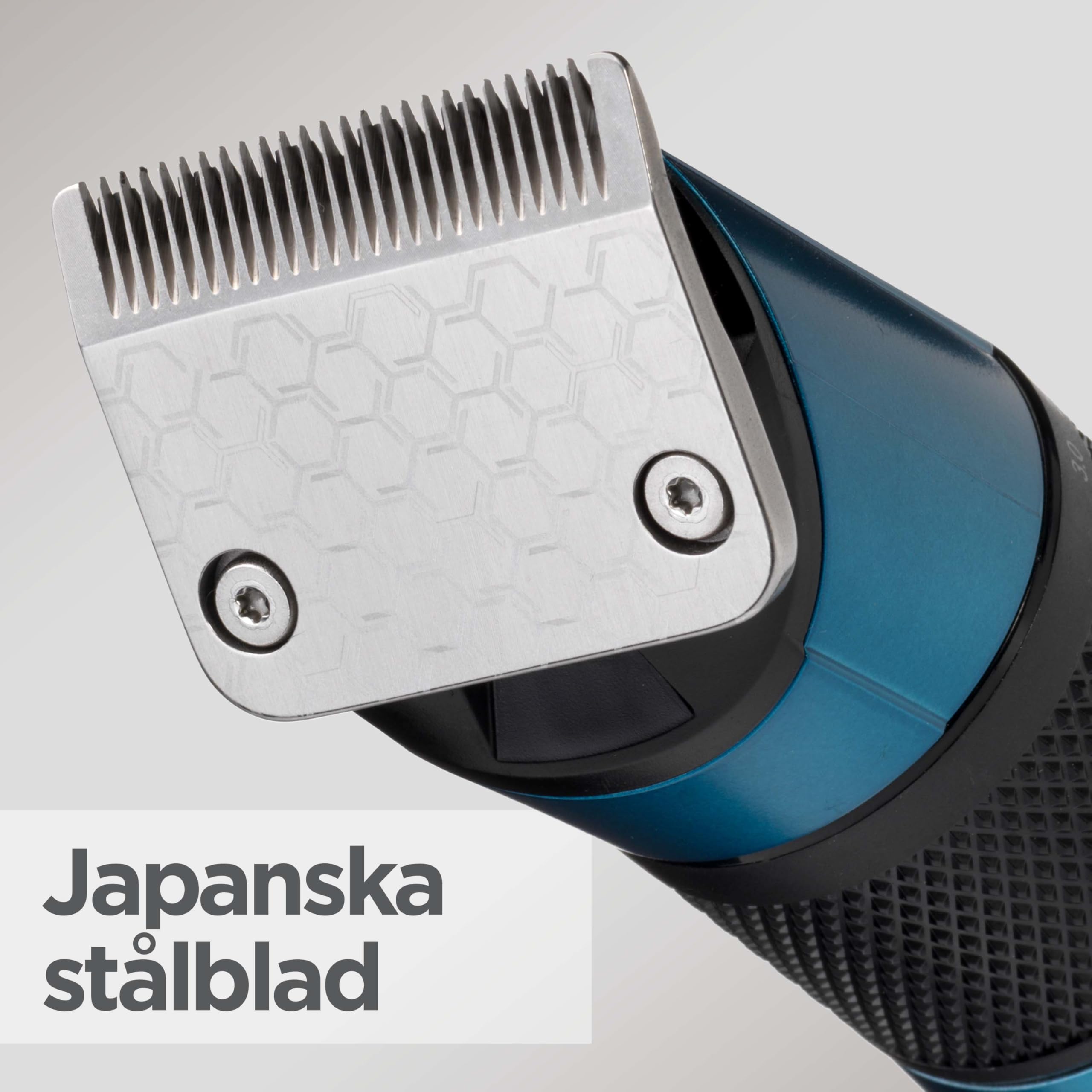 BaByliss Japanese Steel Hårklippare - Litiumbatteri, 160-Minuters Drift, 3-Timmar Fulladdning, Inkluderar Hårt Förvaringsfodral, Svart, E990E