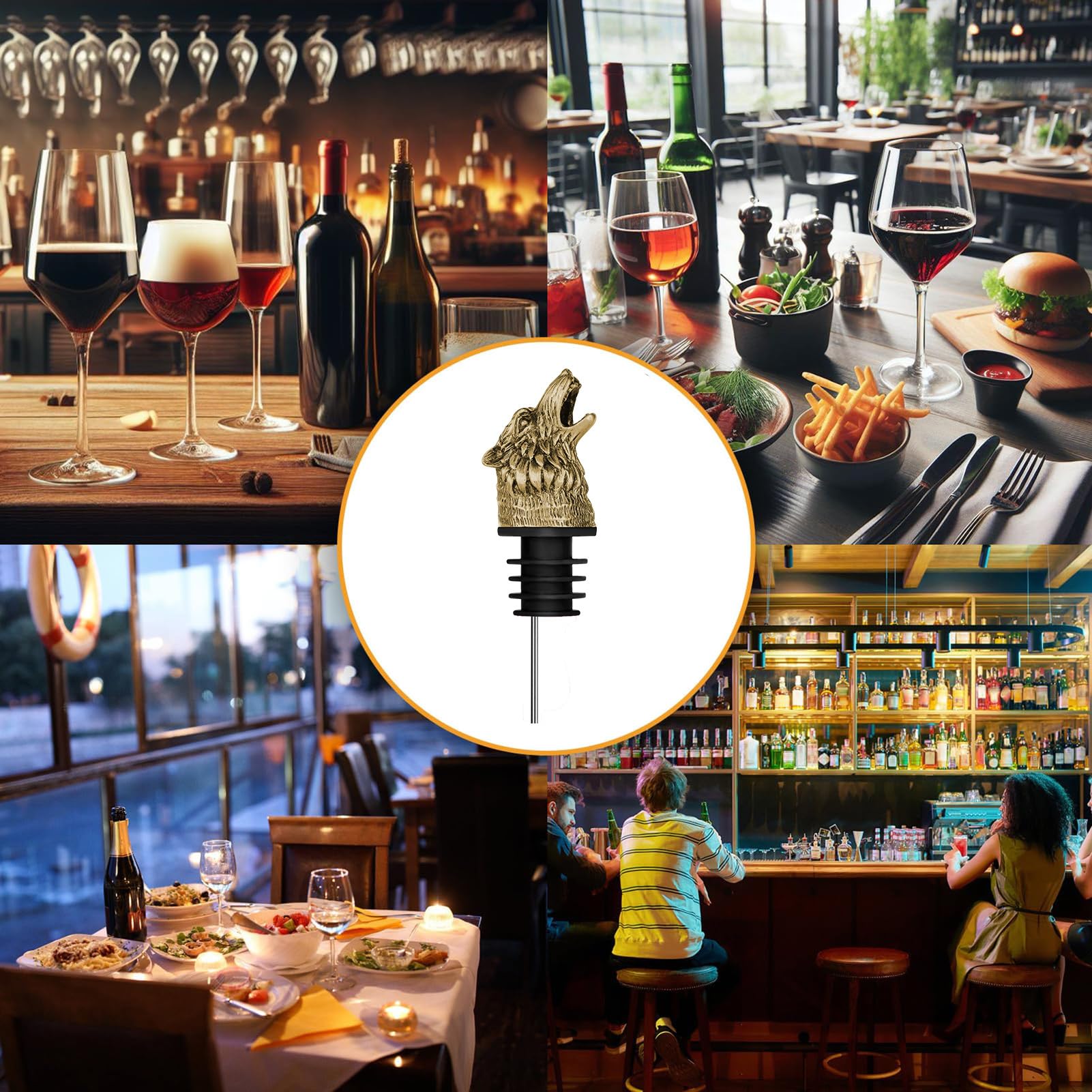 Liquor Pour Pip gåva - 60 ml Animal Wine Aerator Pourer, Creative Alcohol Diffuser Stopper, rostfritt stål Spirpip, unikt flasktopperstillbehör | Dekorativa nyheter nyheter män