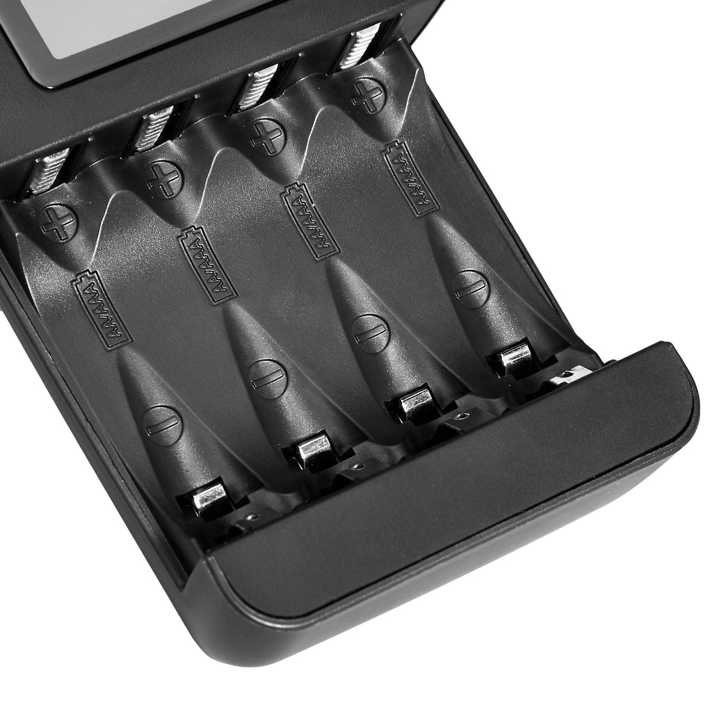 Amazon Basics batteriladdare för Ni-Mh AA-/AAA-batterier