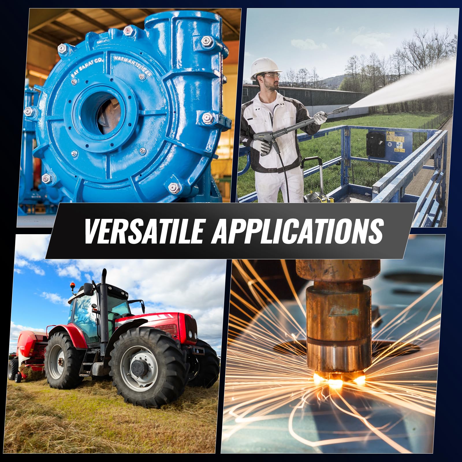 VEVOR Elmotor 2,2 kW 1-fas luftkompressormotor, 2 800 varv/min, AC 220–240 V, 13,8 A, 90L ram, B3, 24 mm kopplingsaxel, CW/CCW-rotation för jordbruksmaskiner och utrustning