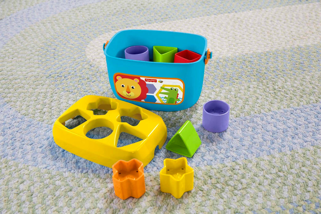 Fisher-Price Baby's First Building Blocks, babyleksak från 6 månader, 9 månader, plug-in-spel från 1 år, motorikleksak från 6 månader, sorteringsspel för baby med sorteringslåda, FFC84