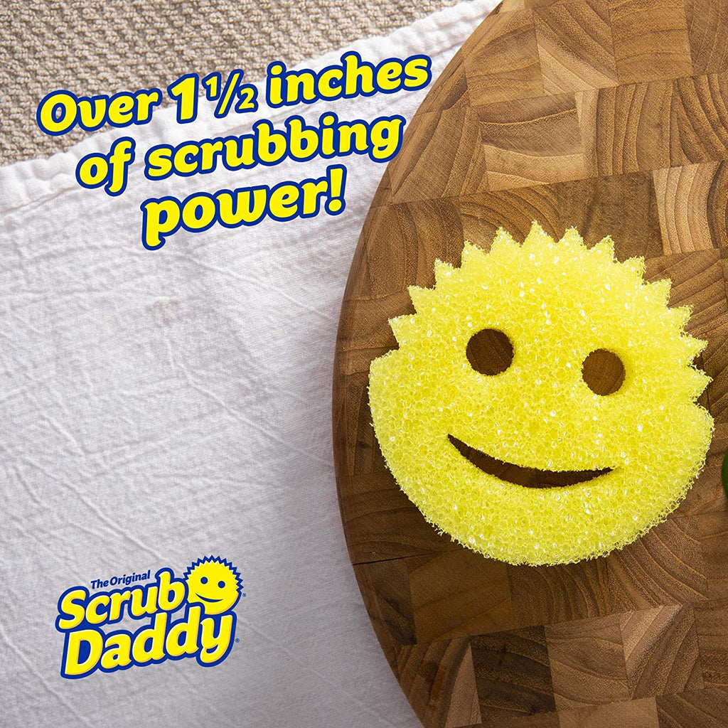 Scrub Daddy The Original Smiling Scrubbers Rengöringssvampar, Gul, Paket med 4